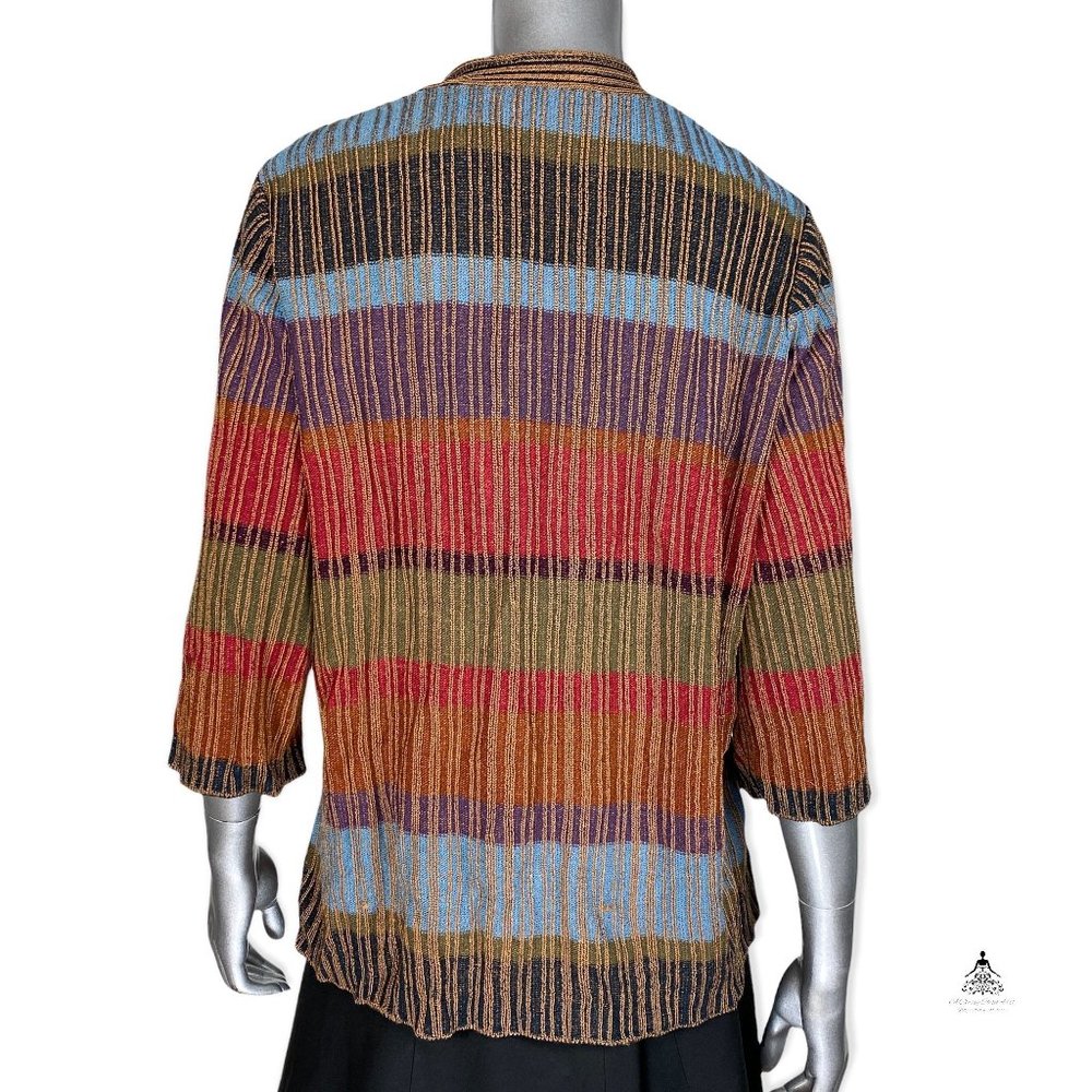 Coldwater Creek Orange Multi-Color Cardigan 1X - Picture 3 of 5